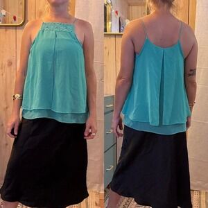 E&M turquoise lace cami top in size‎ small